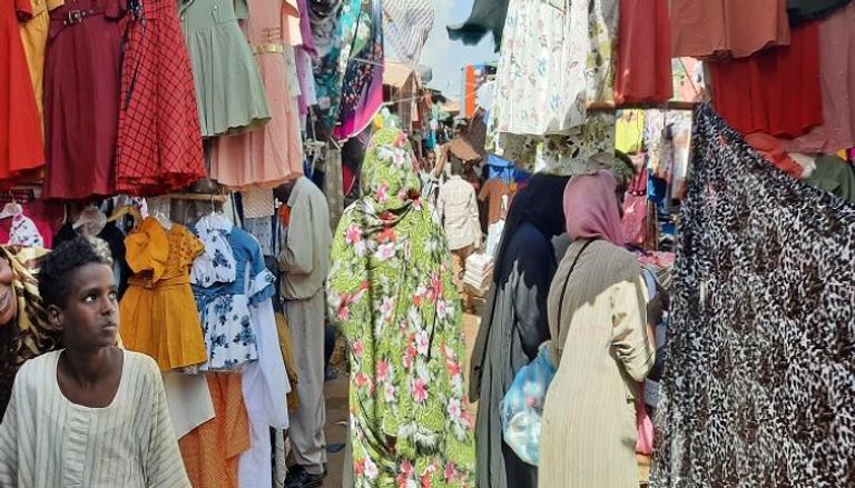 سوق ملابس في الخرطوم