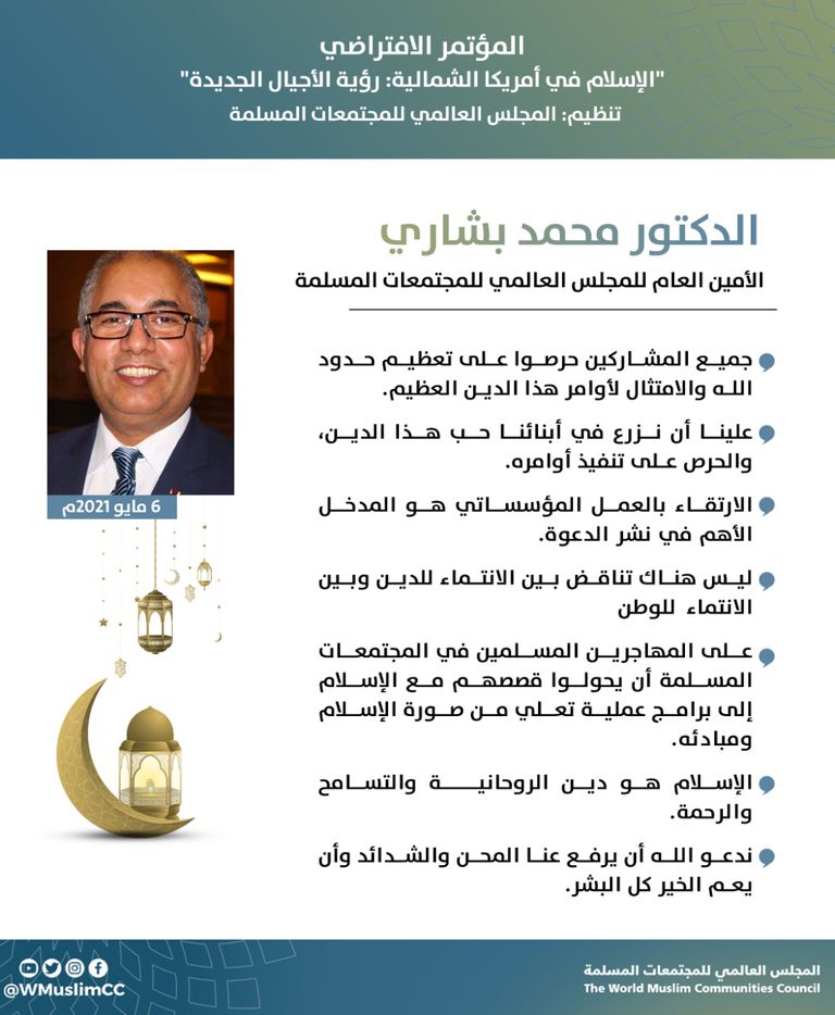 مجموعة من أبرز المشاركين في مؤتمر المجلس العالمي للمجتمعات المسلمة