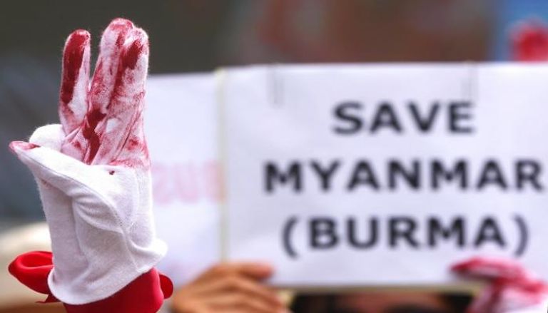 جانب من الاحتجاجات التي تشهدها ميانمار ضد الانقلاب العسكري- رويترز