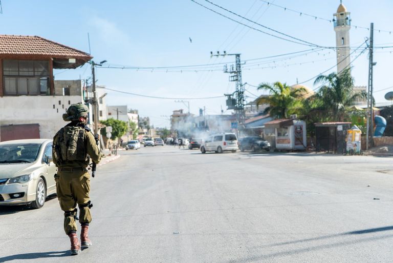 جانب من تعزيز القوات الإسرائيلية اليوم