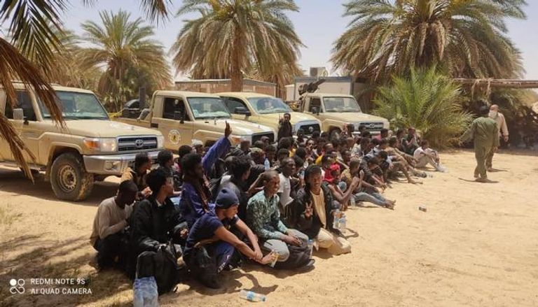 مهاجرون غير شرعيين حررهم الجيش الليبي