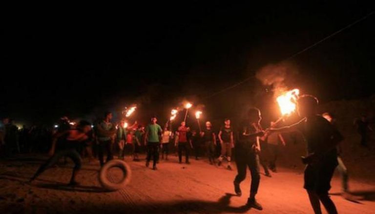  جانب من مظاهرات الإرباك الليلي في غزة - أرشيفية