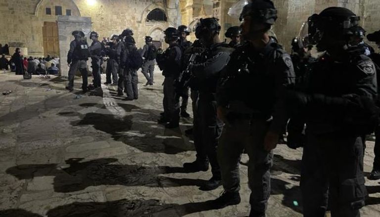 عناصر الشرطة الإسرائيلية في محيط المسجد الأقصى
