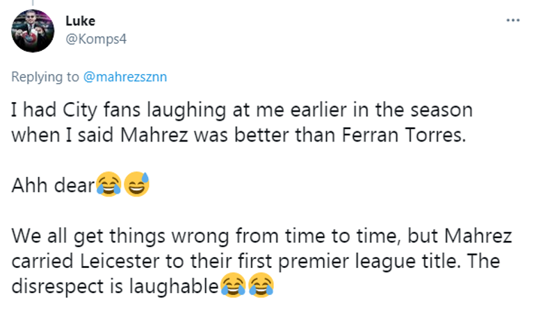 رياض محرز لاعب مانشستر سيتي الإنجليزي