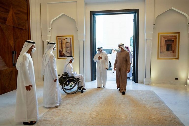 الشيخ محمد بن زايد آل نهيان يستقبل الأمير سلمان بن حمد آل خليفة