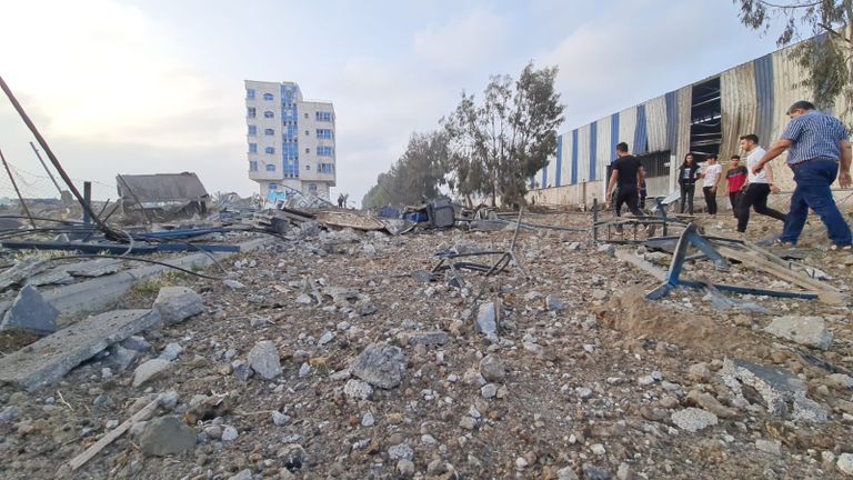 آثار القصف الإسرائيلي على غزة