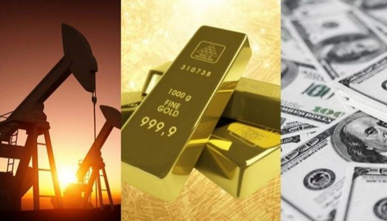 ارتفاع النفط وتراجع الذهب والدولار يعاني