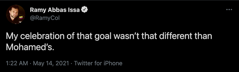 تغريدة رامي عباس وكيل المصري محمد صلاح