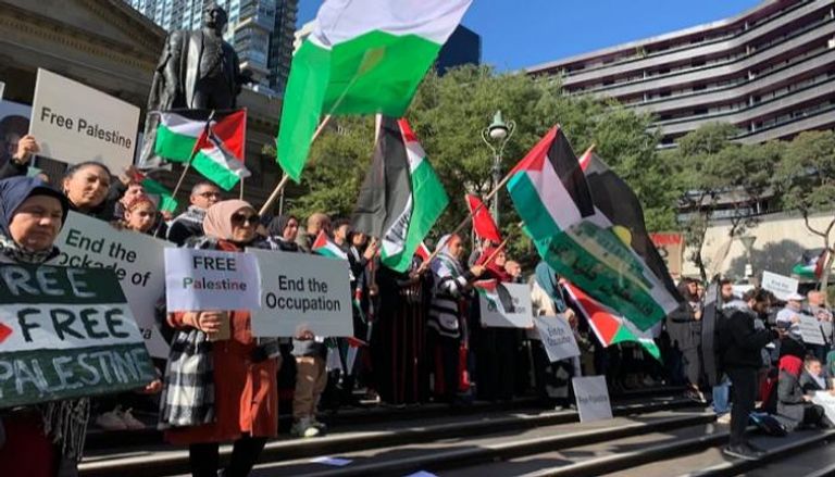 مظاهرات في أستراليا تضامنا مع الفلسطينيين 
