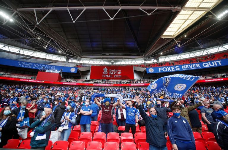 الجماهير في مباراة تشيلسي ضد ليستر