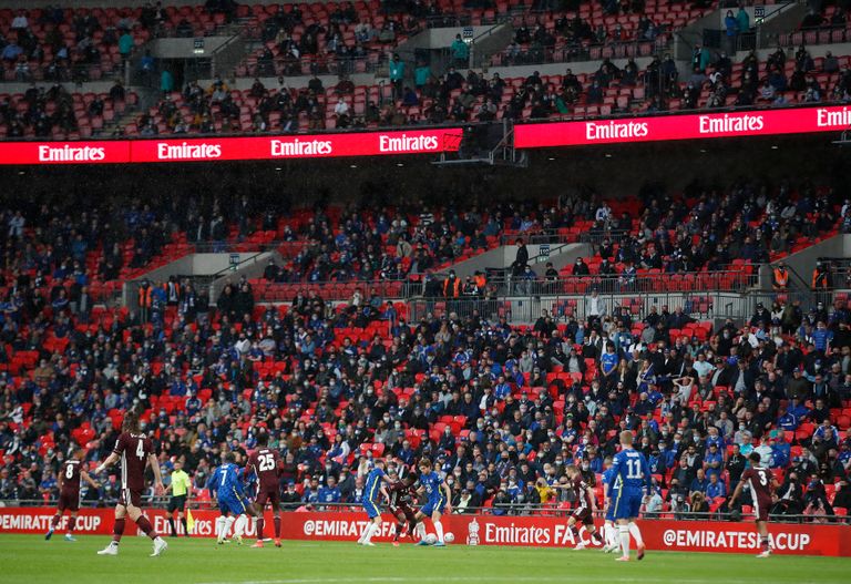 الجماهير في مباراة تشيلسي ضد ليستر