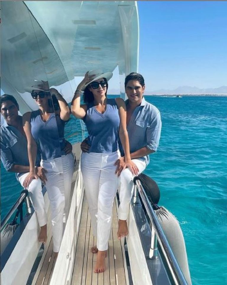 ياسمين صبري وزوجها رجل الأعمال المصري أحمد أبوهشيمة