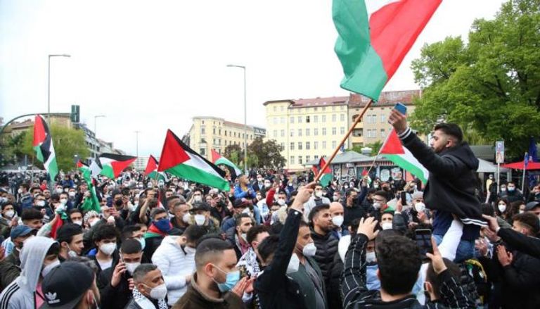 مظاهرة حاشدة ضد التصعيد الإسرائيلي في برلين 