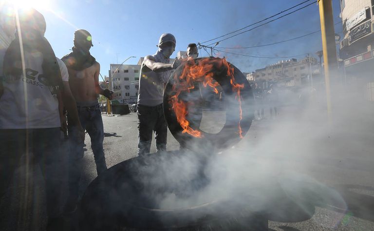جانب من المواجهات في الضفة الغربية