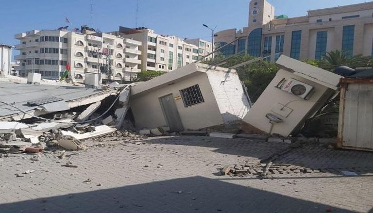 آثار الدمار بسبب القصف الإسرائيلي على غزة