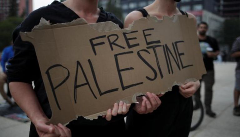 جانب من المظاهرات المؤيدة لفلسطين