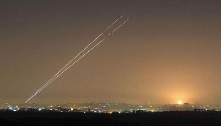 صواريخ من قطاع غزة تجاه إسرائيل