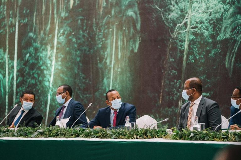 رئيس الوزراء الإثيوبي آبي أحمد خلال الحفل