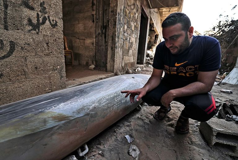 صاروخ لم ينفجر سقط على أحد منازل غزة