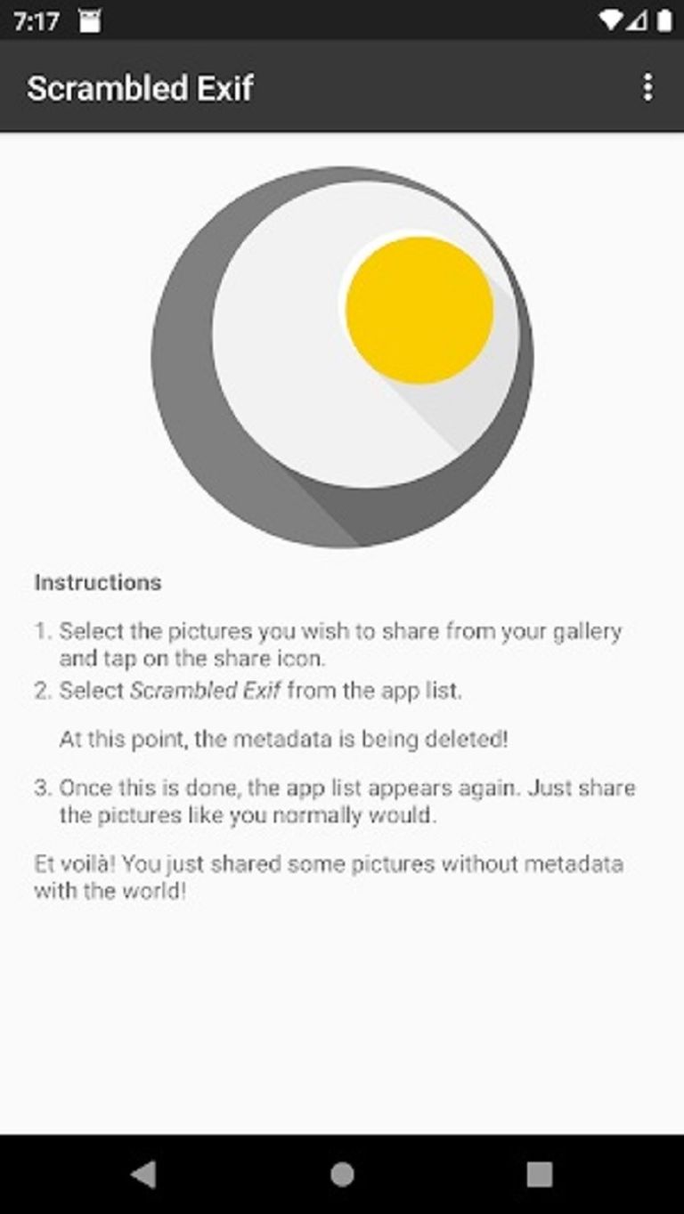 تطبيق Scrambled Exif