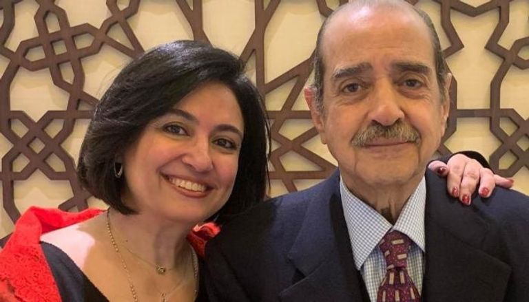 فريد الديب مع ابنته الدكتورة إيمان