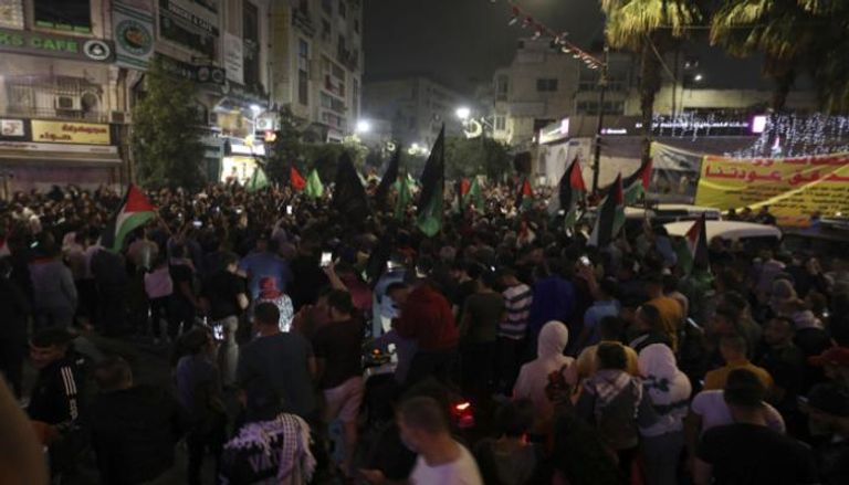 جانب من الاحتفالات في غزة 