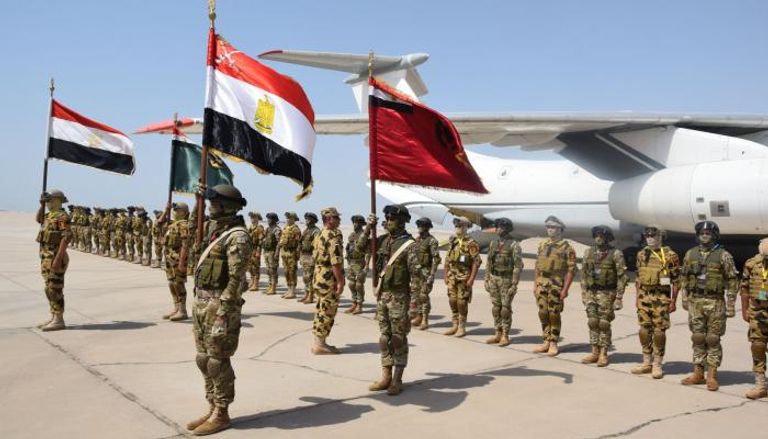 قوات مصرية مشاركة في التدريب العسكري