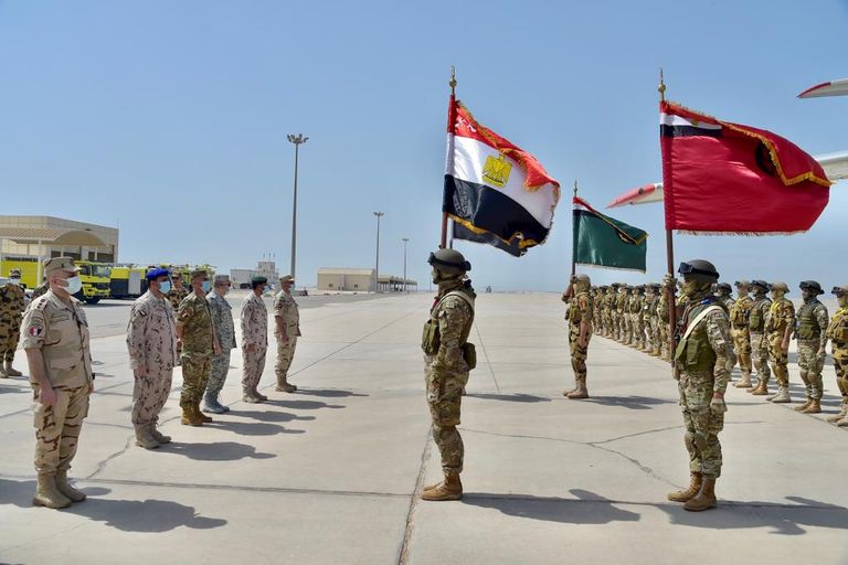 قوات مصرية مشاركة في التدريب العسكري
