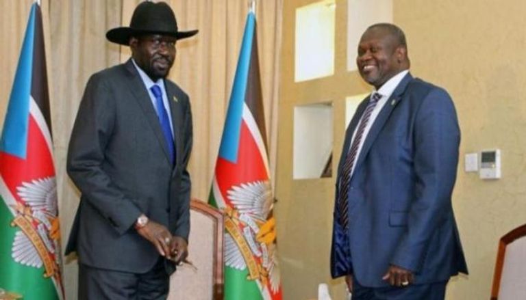 رئيس جنوب السودان سلفاكير ونائبه رياك مشار 
