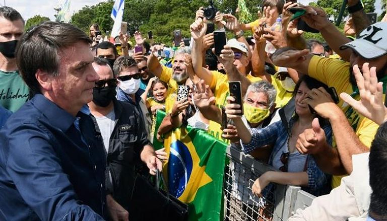 الرئيس البرازيلي في أحد التجمعات 
