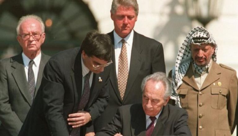 توقيع اتفاقية أوسلو عام 1993 - أرشيفية