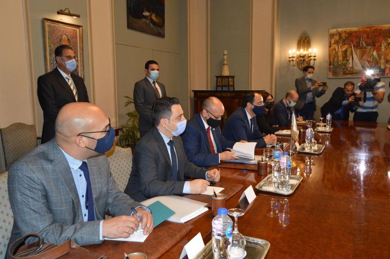 السيسي خلال لقاء وزير الخارجية القبرصي