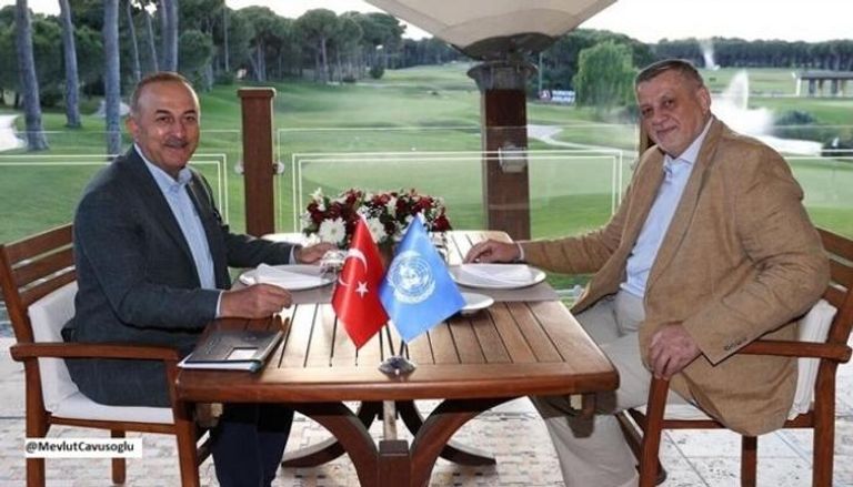 المبعوث الأممي ووزير الخارجية التركي 