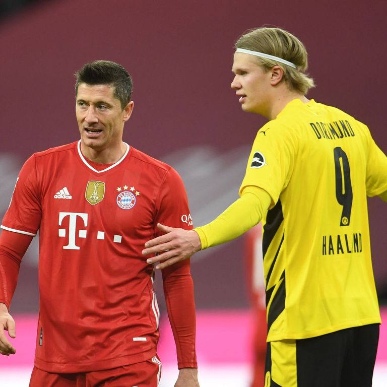 إيرلينج هالاند وروبرت ليفاندوفسكي بايرن ميونخ