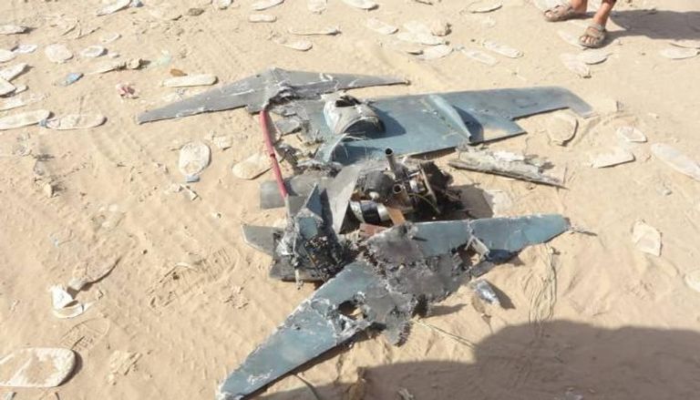طائرة حوثية مسيرة أسقطها الجيش اليمني