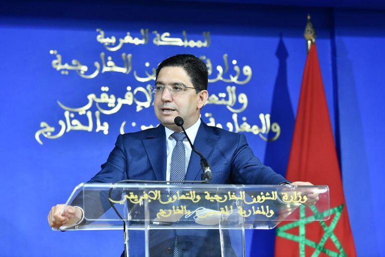 وزيرا خارجية المغرب وموريتانيا خلال المؤتمر الصحفي