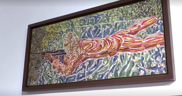 إحدى لوحات المعرض