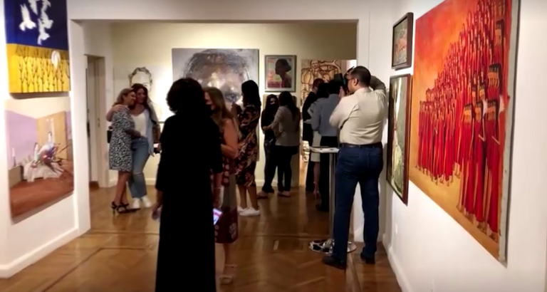 إحدى لوحات المعرض