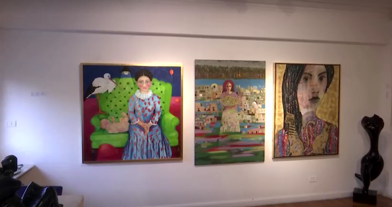 إحدى لوحات المعرض