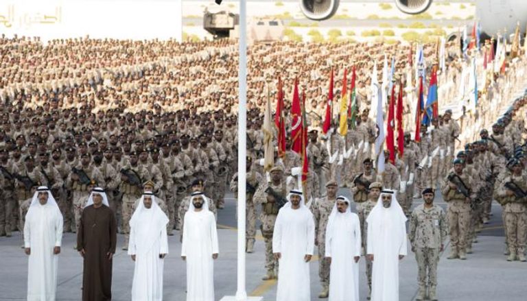 صورة التقطت في احتفالية عودة القوات الإماراتية من اليمن العام الماضي