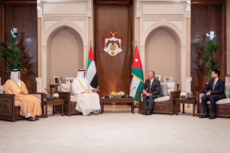 الشيخ محمد بن زايد آل نهيان والملك عبدالله الثاني