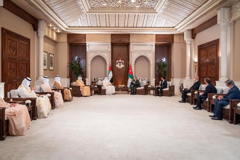 الشيخ محمد بن زايد آل نهيان والملك عبدالله الثاني