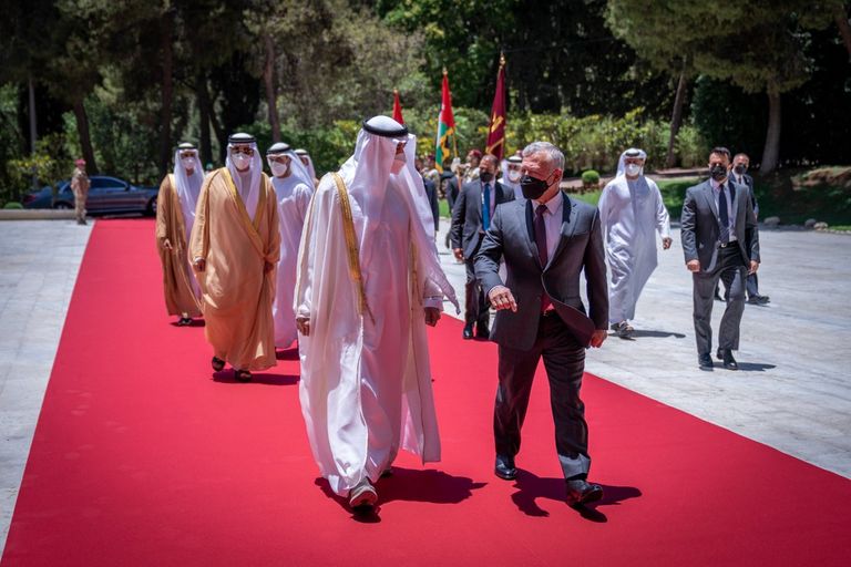 الشيخ محمد بن زايد آل نهيان والملك عبدالله الثاني