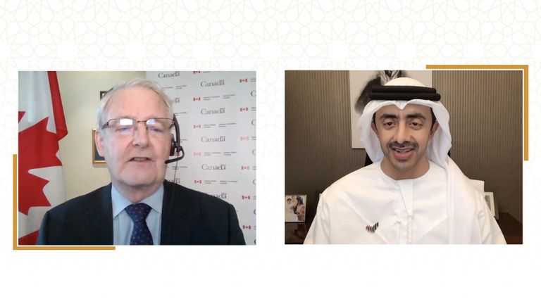 الشيخ عبدالله بن زايد آل نهيان وزير الخارجية والتعاون الدولي الإماراتي