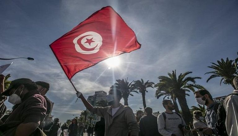  جانب من الاحتجاجات في تونس