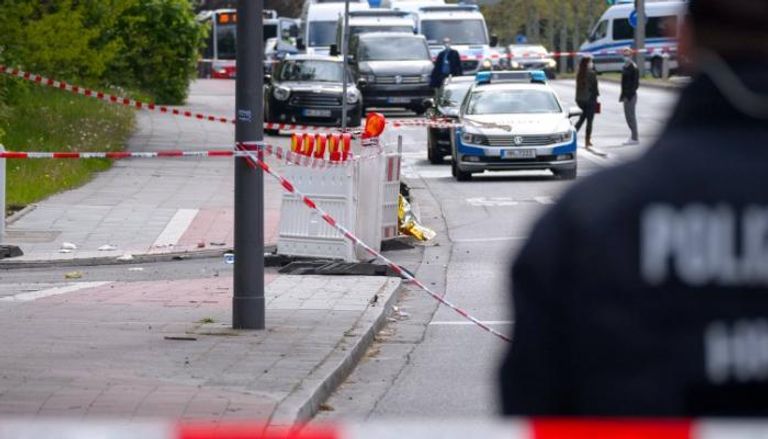 موقع الحادث في هامبورج