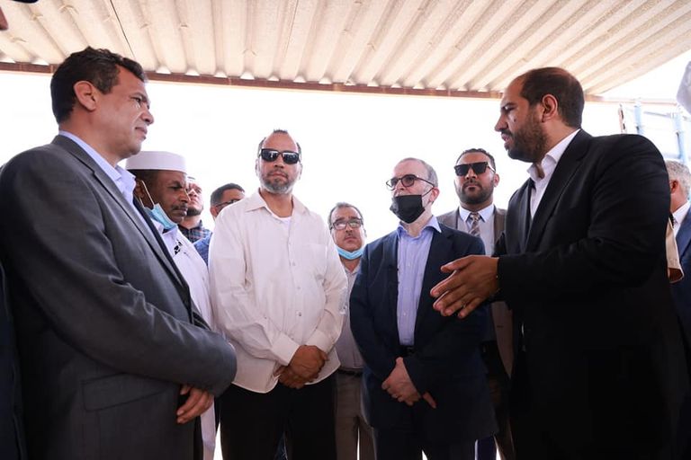 جانب من زيارة صنع الله وبوجناح للجنوب الليبي