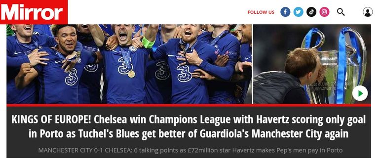 تشيلسي بطل دوري أبطال أوروبا 2021