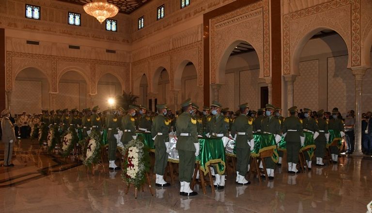 جانب من مراسم استقبال رفات شهداء ثورة الجزائر في 2020 - أرشيفية