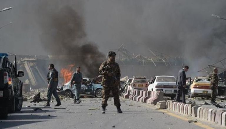 آثار أحد التفجيرات في أفغانستان- أرشيفية